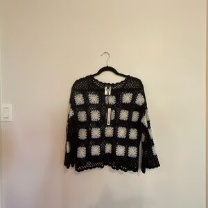 Crochet sweater.